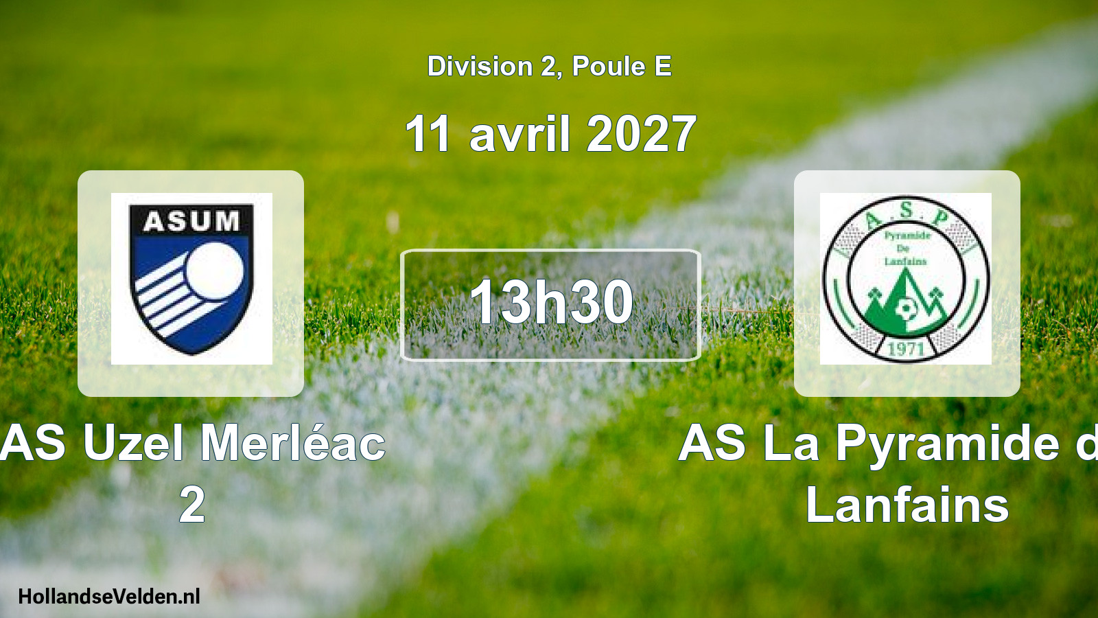 Match programmé: AS Uzel Merléac 2 - AS La Pyramide de Lanfains (11 avril 2027)