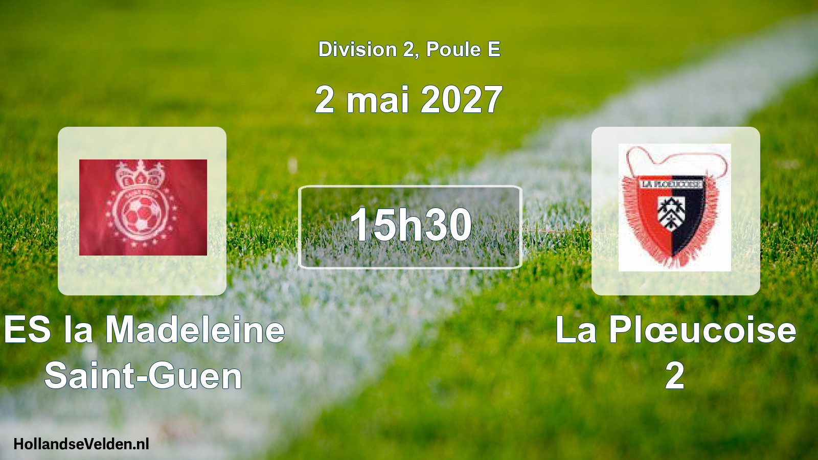 Match programmé: ES la Madeleine Saint-Guen - La Plœucoise 2 (2 mai 2027)