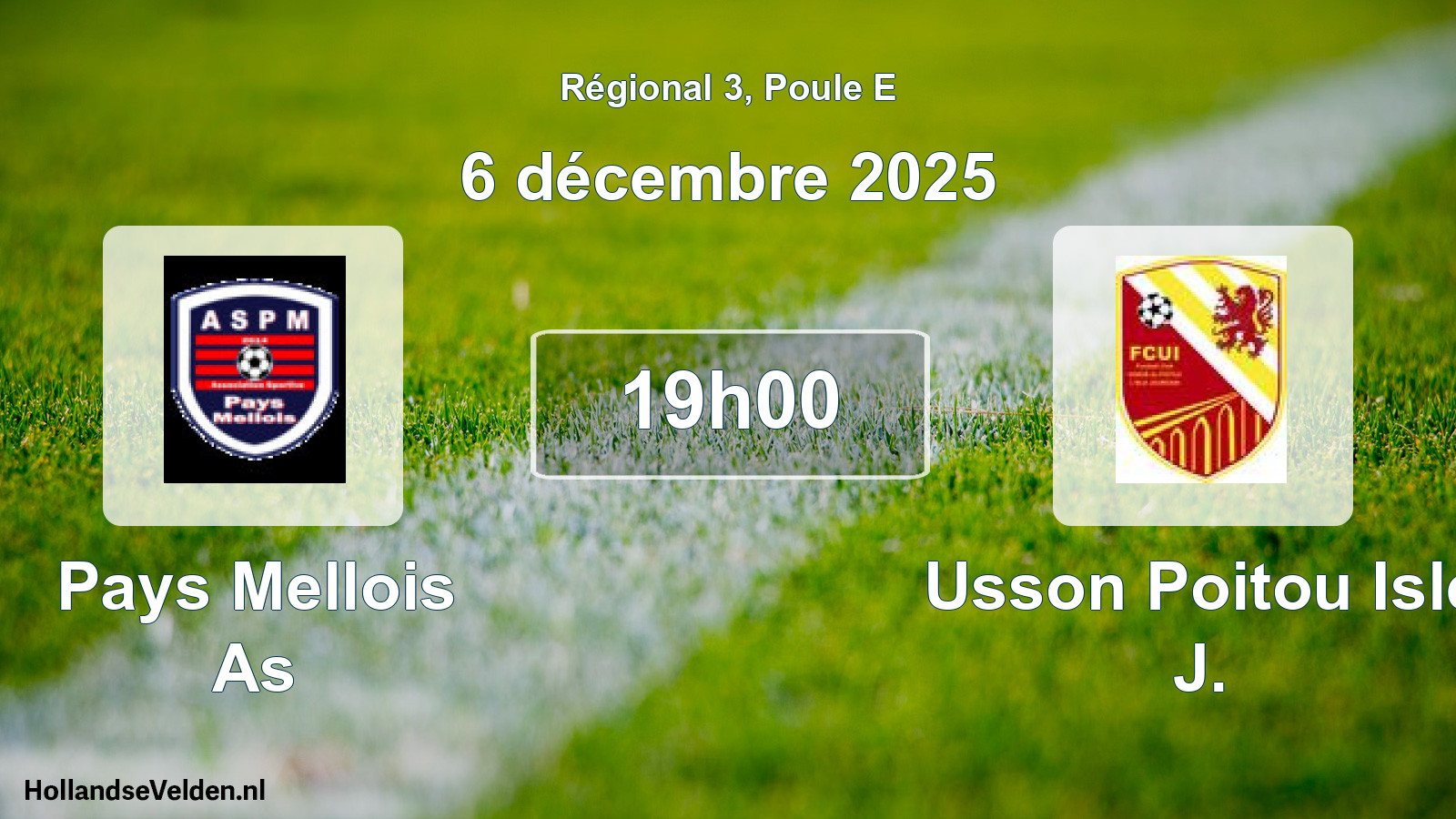 Scheduled Match: Pays Mellois As - Usson Poitou Isle J. (6 December 2025)