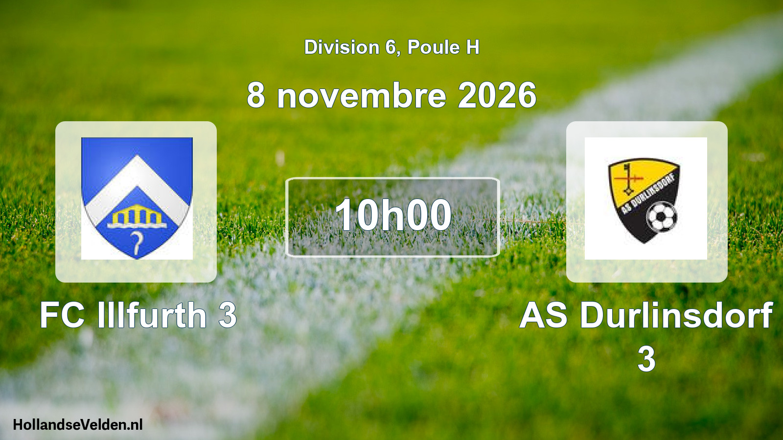 Geplande wedstrijd: FC Illfurth 3 - AS Durlinsdorf 3 (8 november 2026)