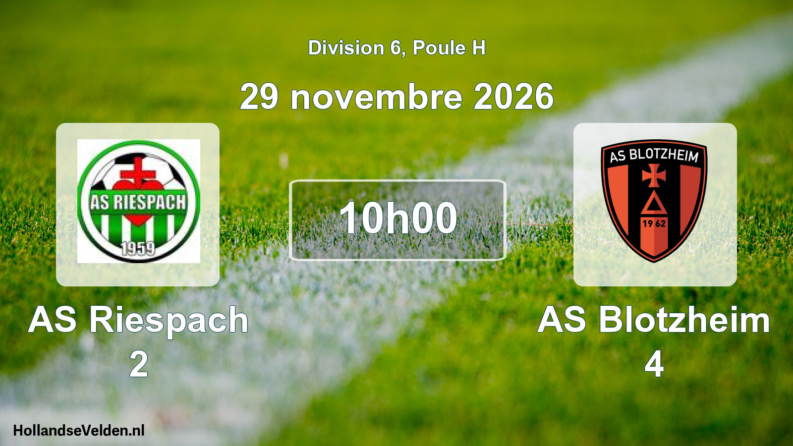 Scheduled Match: AS Riespach 2 - AS Blotzheim 4 (29 November 2026)