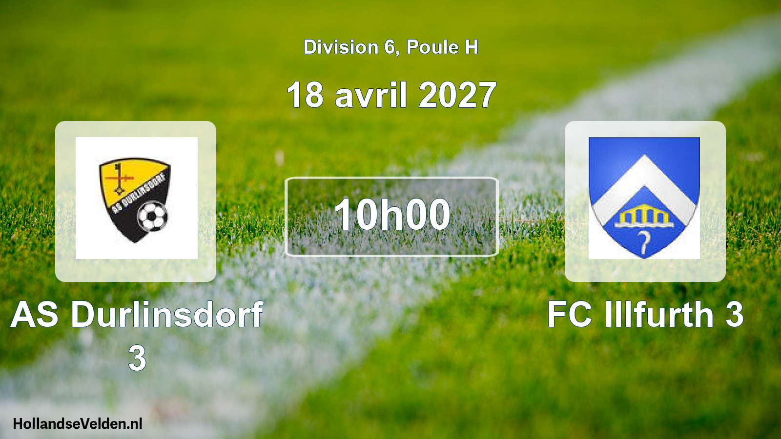 Scheduled Match: AS Durlinsdorf 3 - FC Illfurth 3 (18 April 2027)