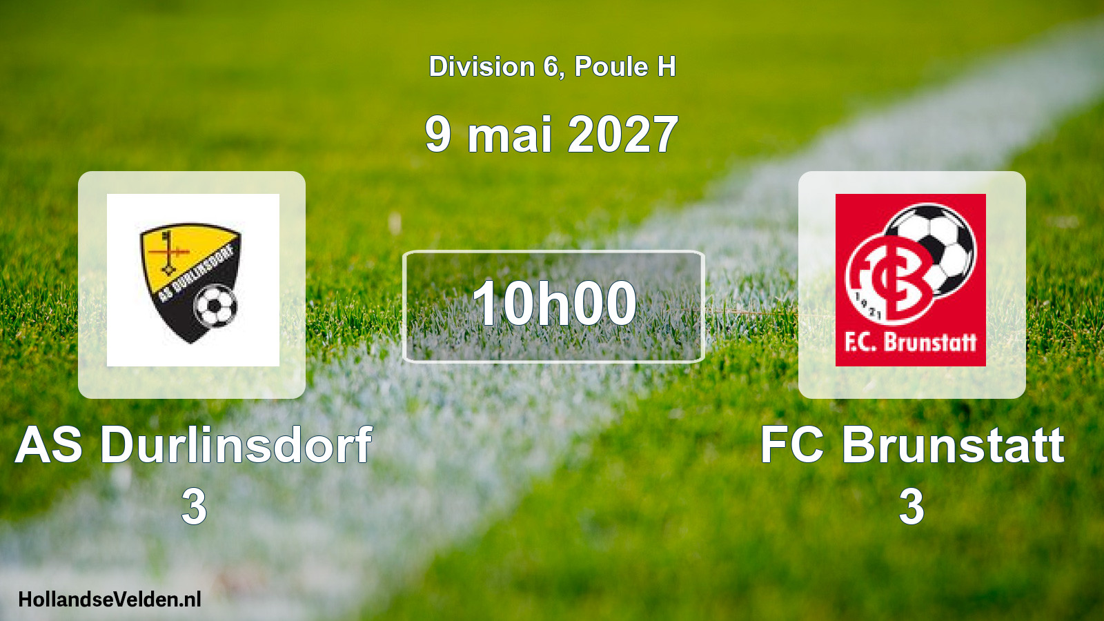 Scheduled Match: AS Durlinsdorf 3 - FC Brunstatt 3 (9 May 2027)