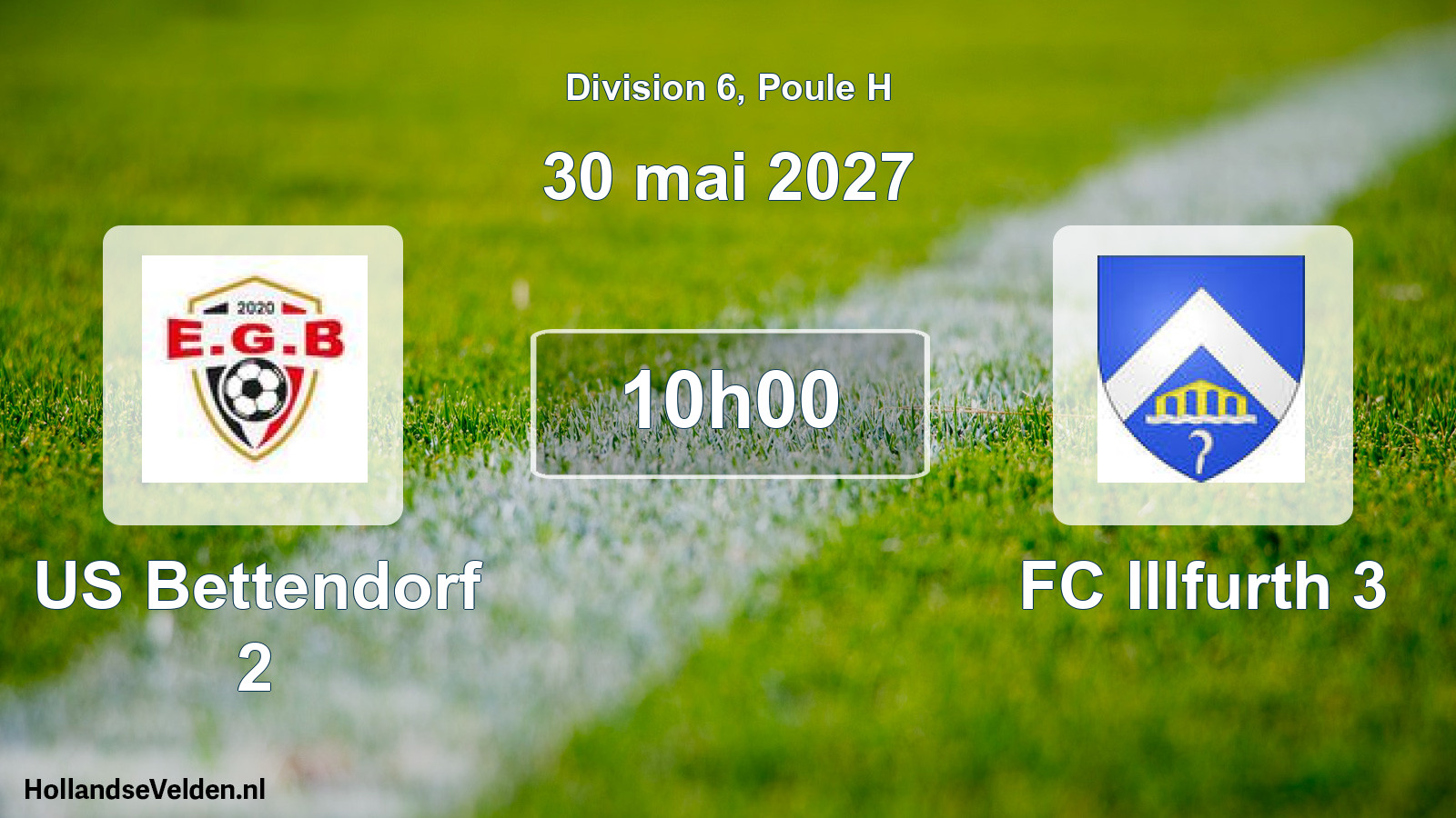 Match programmé: US Bettendorf 2 - FC Illfurth 3 (30 mai 2027)