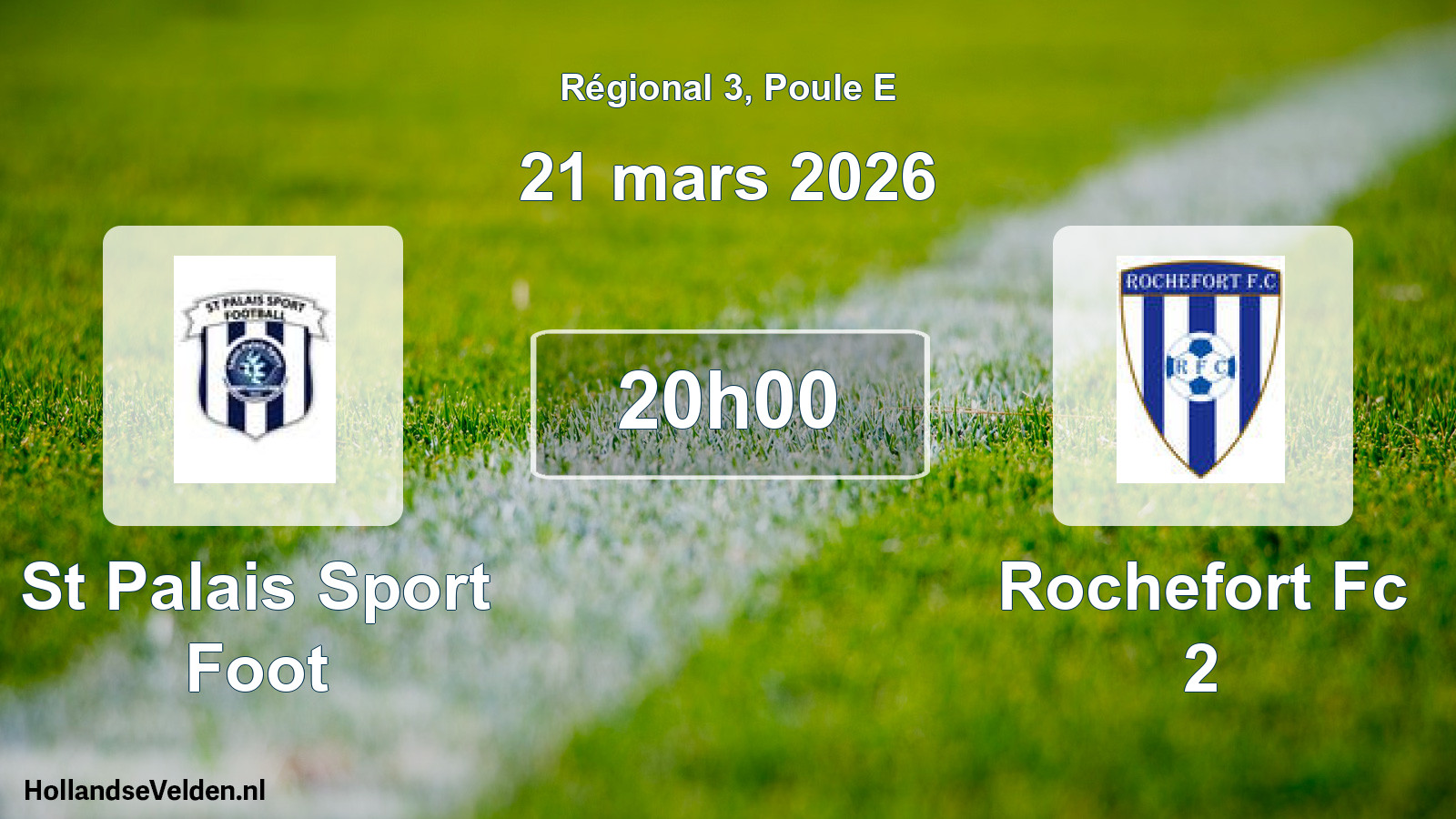 Geplande wedstrijd: St Palais Sport Foot - Rochefort Fc 2 (21 mars 2026)