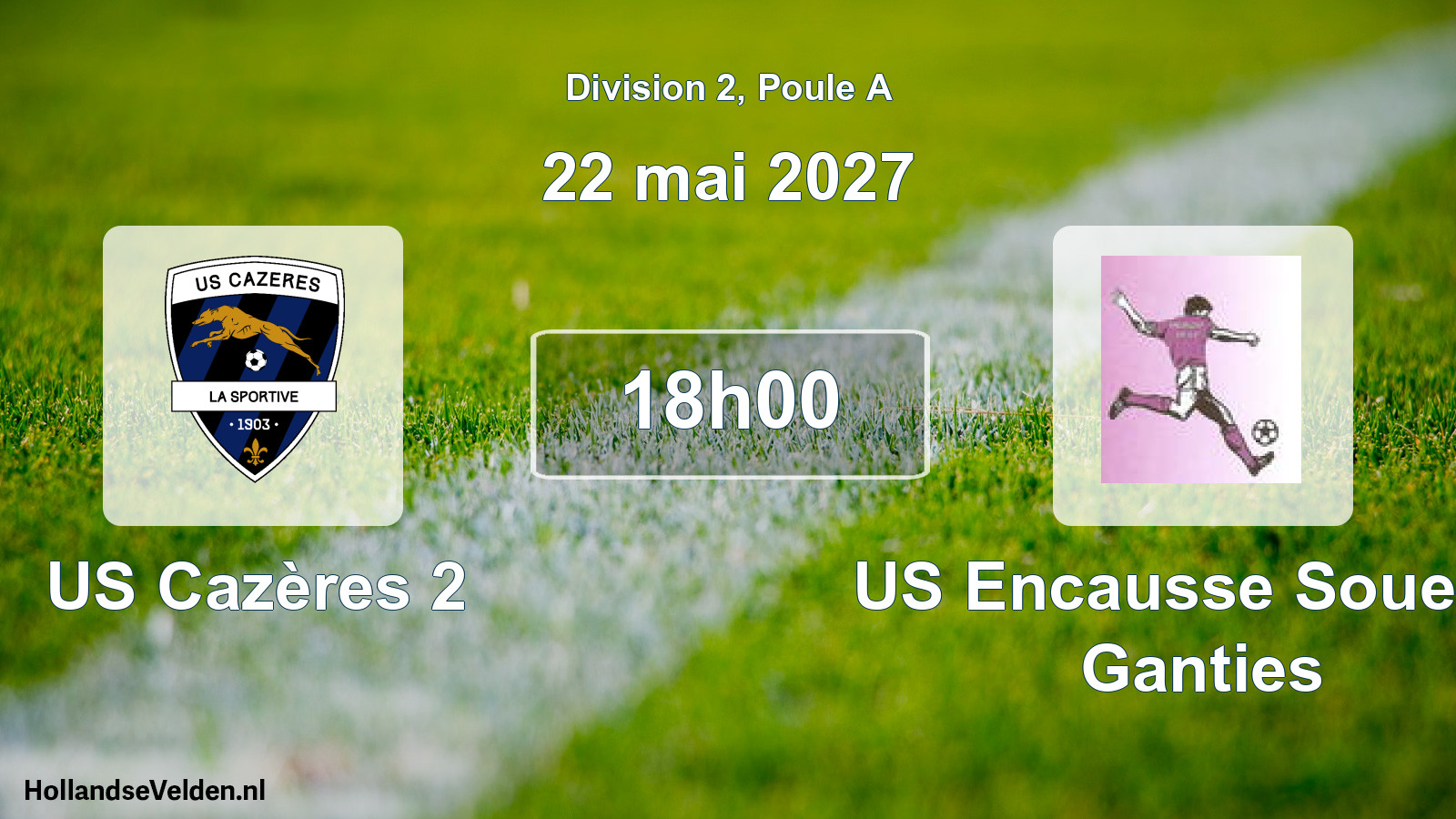 Match programmé: US Cazères 2 - US Encausse Soueich Ganties (22 mai 2027)