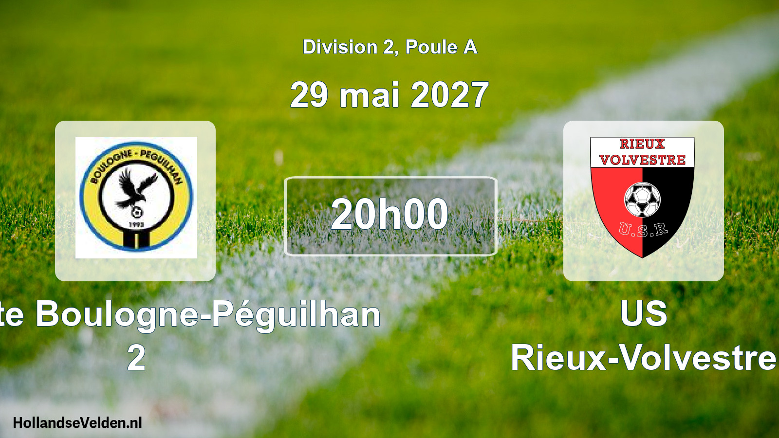 Match programmé: Entente Boulogne-Péguilhan 2 - US Rieux-Volvestre (29 mai 2027)
