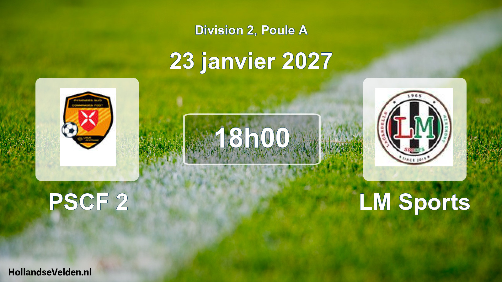 Scheduled Match: PSCF 2 - LM Sports (23 January 2027)