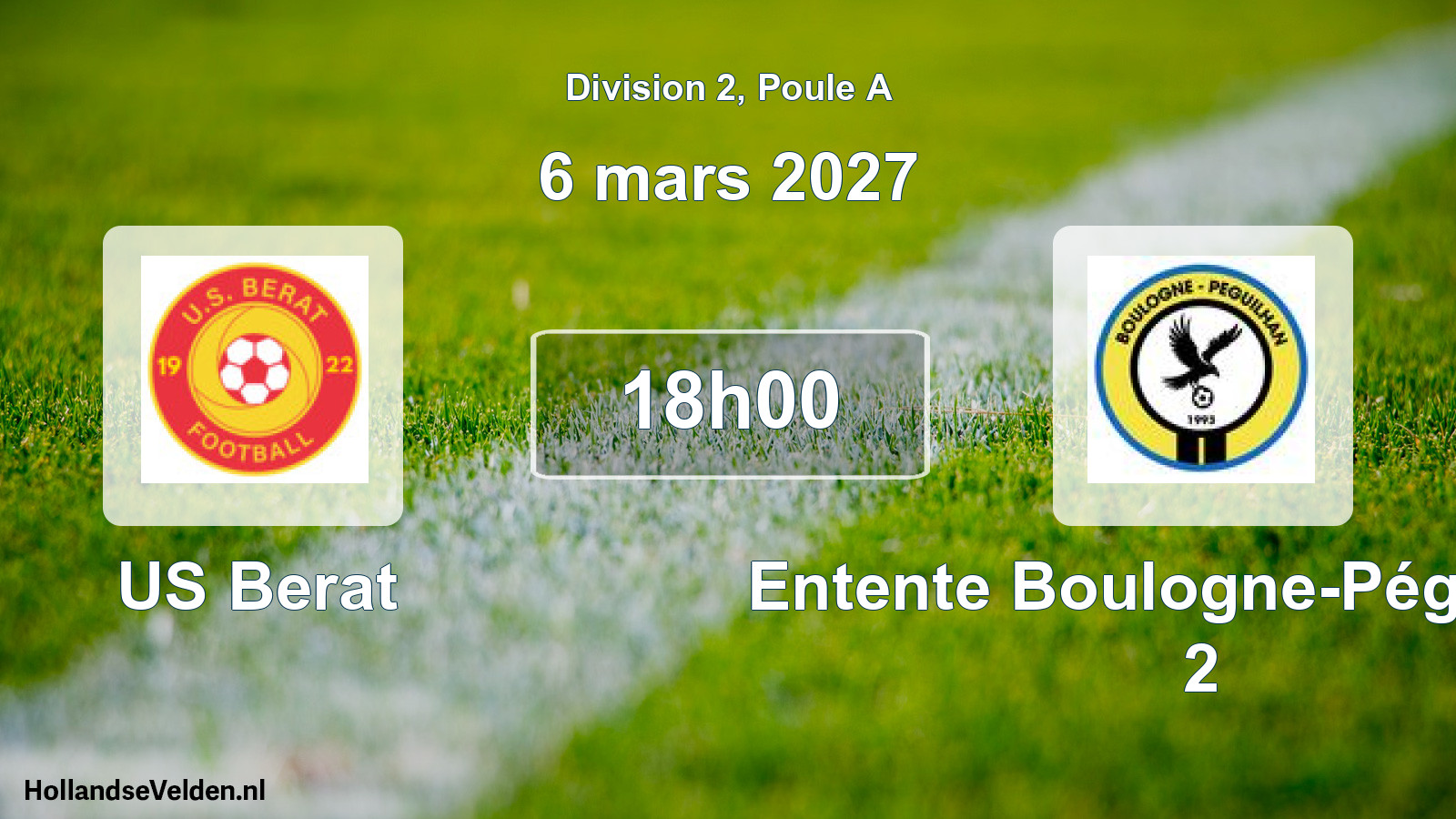 Scheduled Match: US Berat - Entente Boulogne-Péguilhan 2 (6 March 2027)