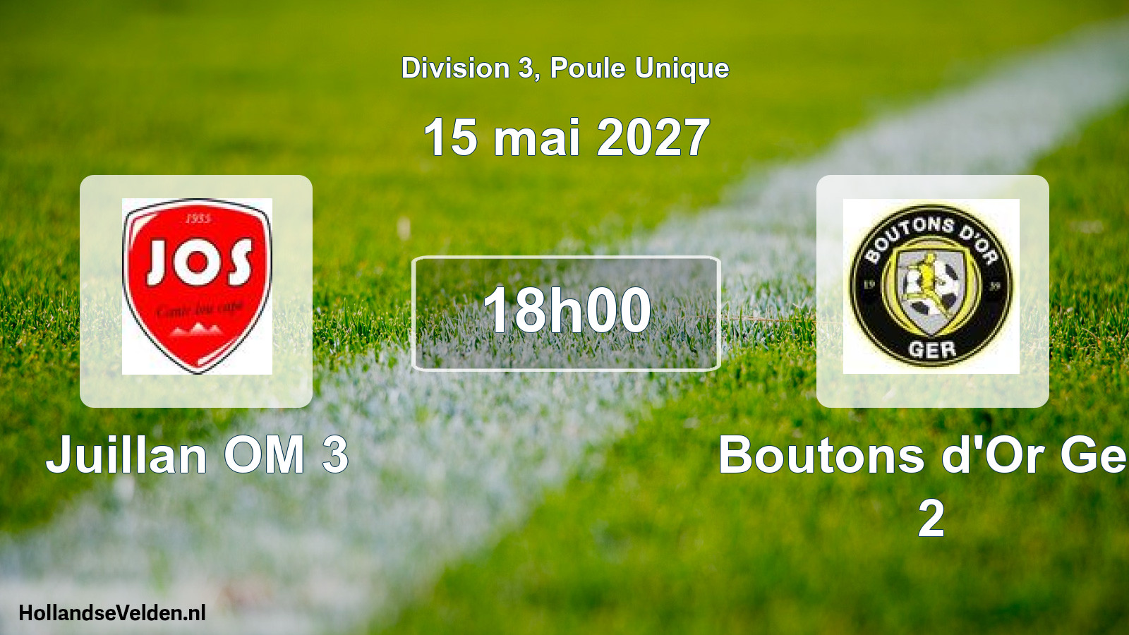 Match programmé: Juillan OM 3 - Boutons d'Or Ger 2 (15 mai 2027)