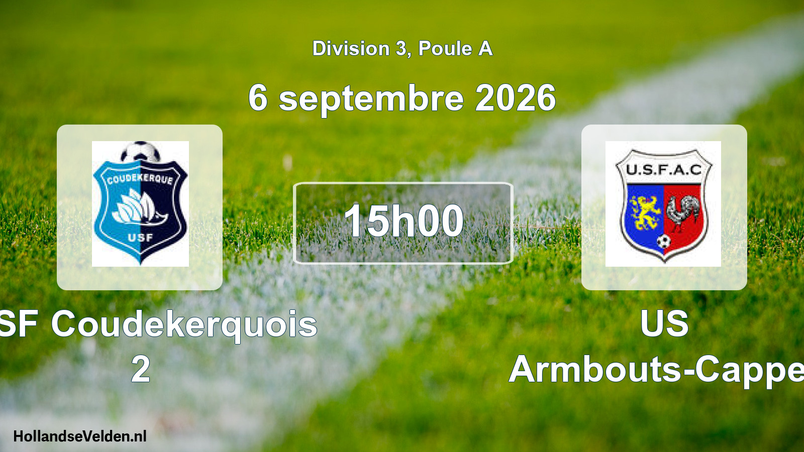 Scheduled Match: USF Coudekerquois 2 - US Armbouts-Cappel (6 September 2026)