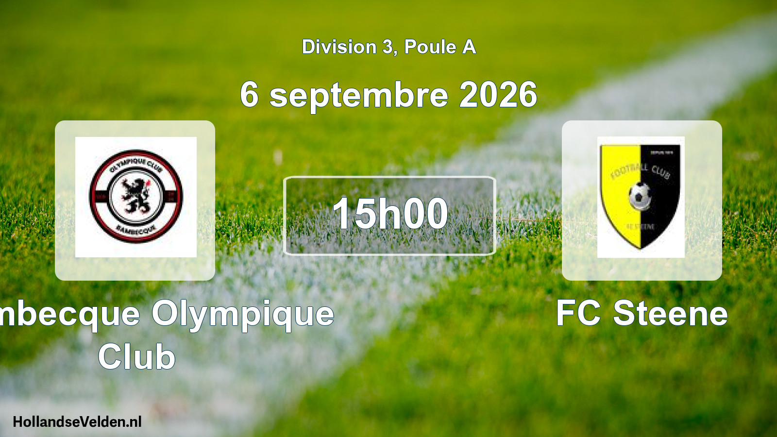 Match programmé: Bambecque Olympique Club - FC Steene (6 septembre 2026)