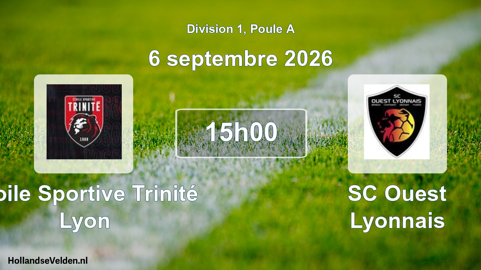 Scheduled Match: Étoile Sportive Trinité Lyon - SC Ouest Lyonnais (6 September 2026)