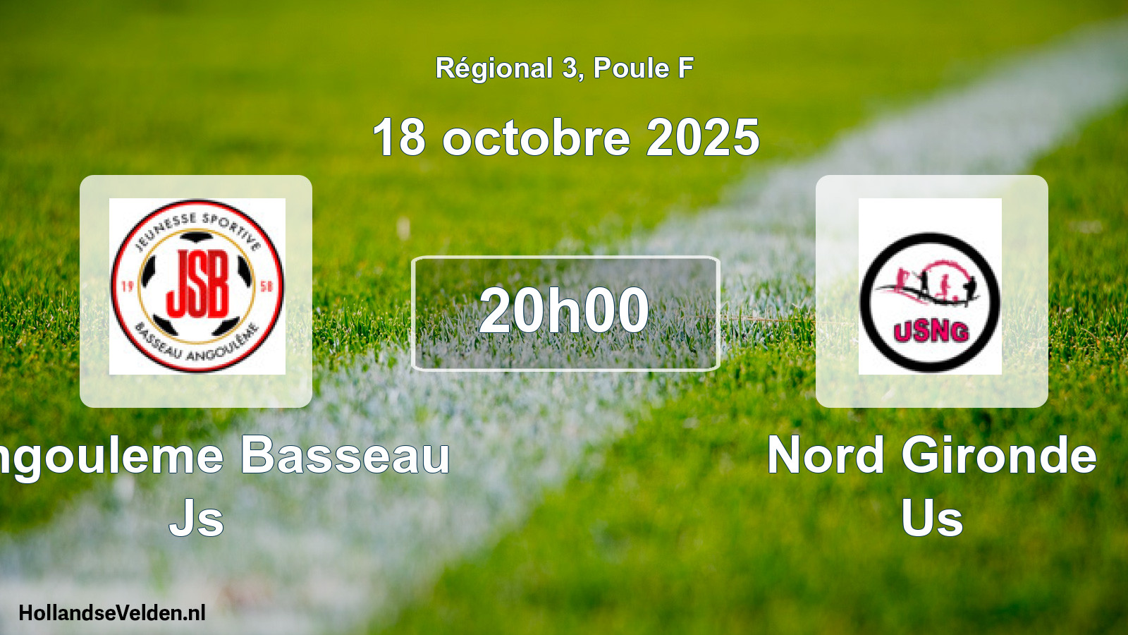 Scheduled Match: Angouleme Basseau Js - Nord Gironde Us (18 October 2025)