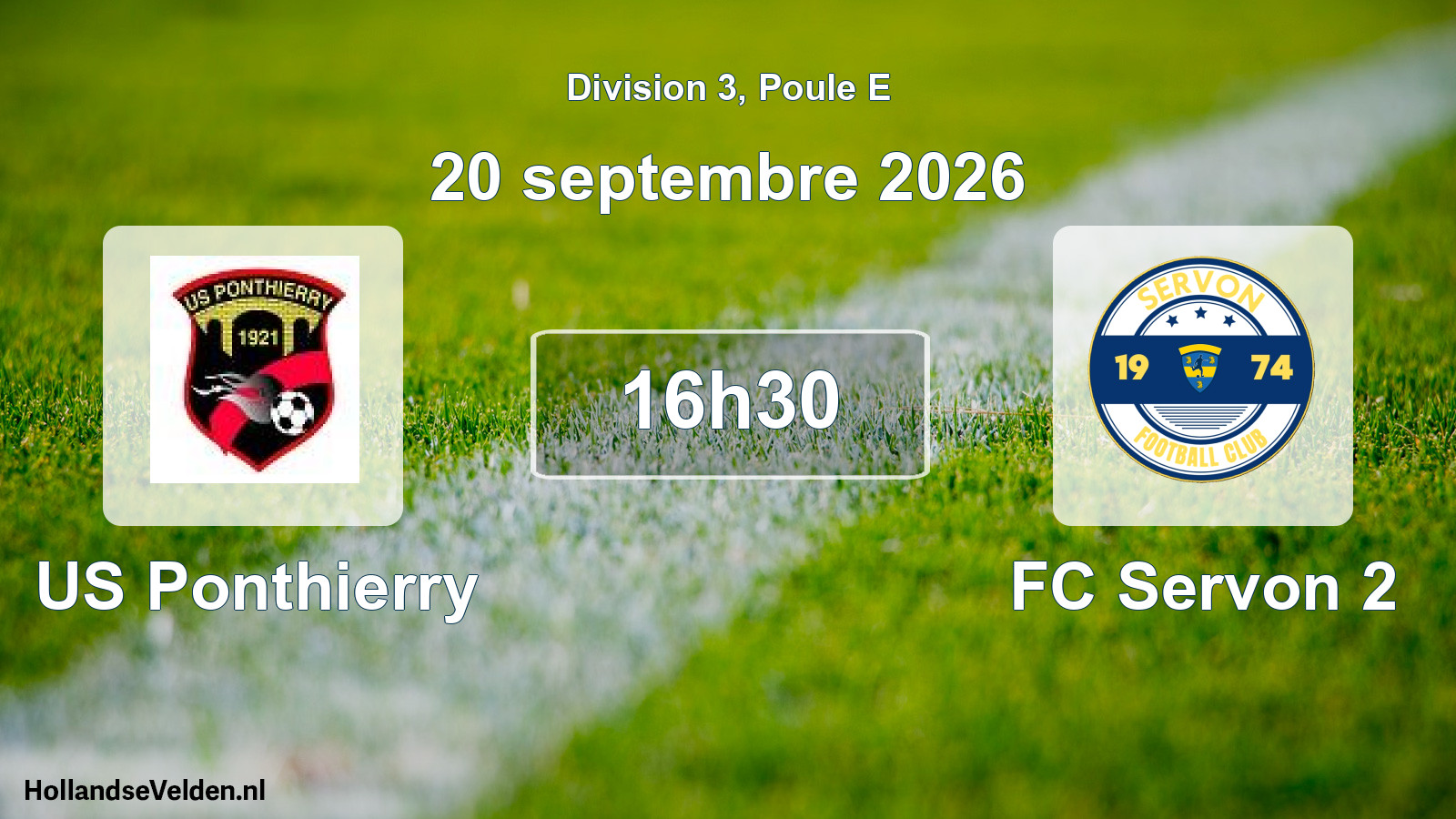 Scheduled Match: US Ponthierry - FC Servon 2 (20 September 2026)