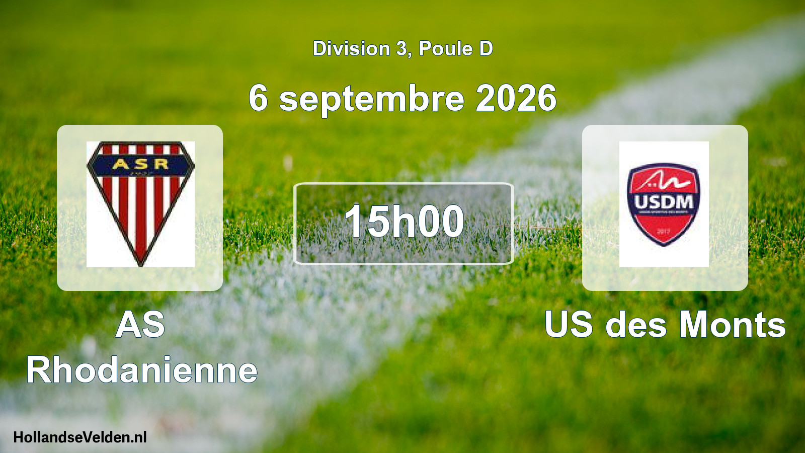 Scheduled Match: AS Rhodanienne - US des Monts (6 September 2026)