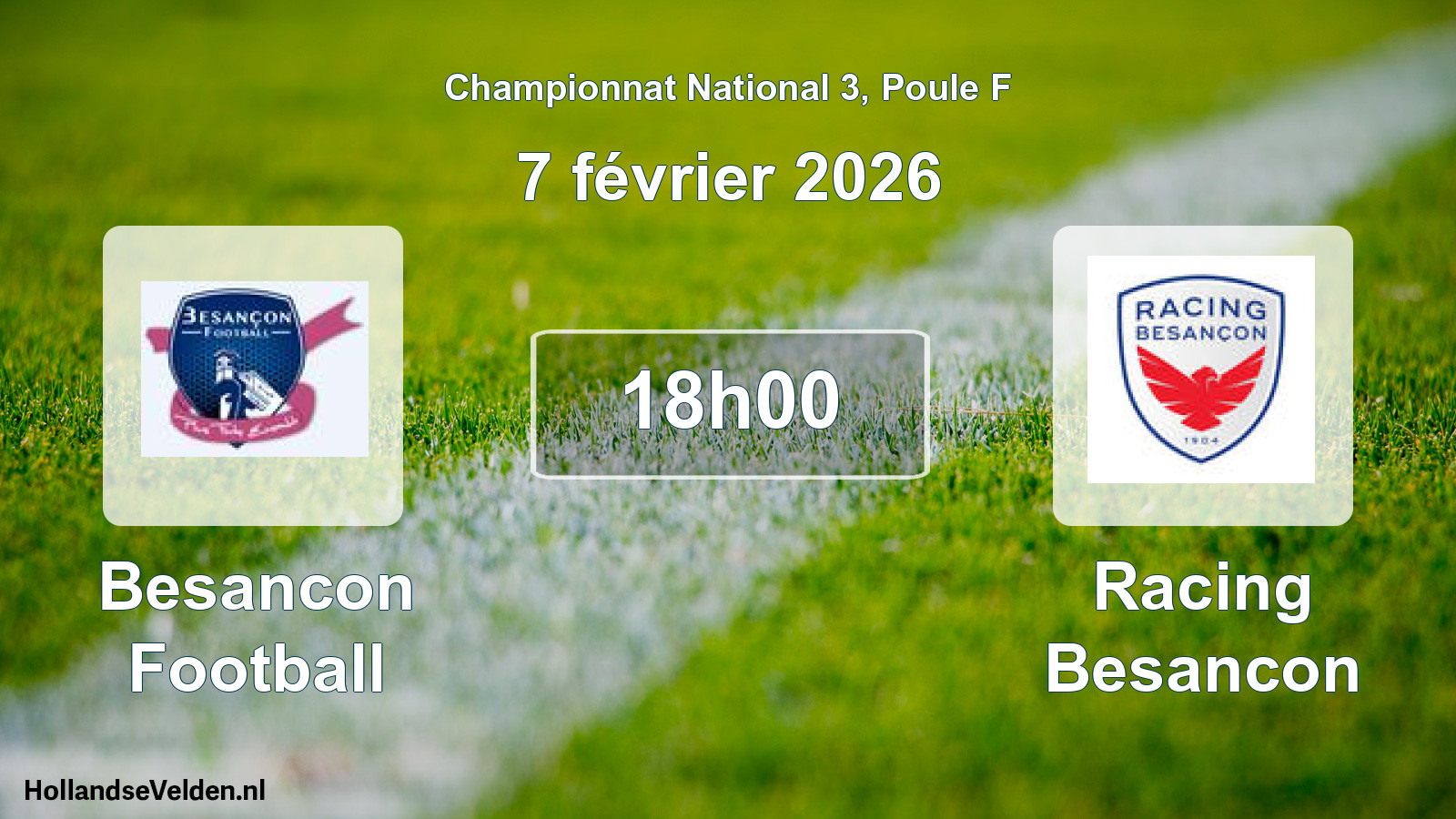 Geplande wedstrijd: Besancon Football - Racing Besancon (7 februari 2026)