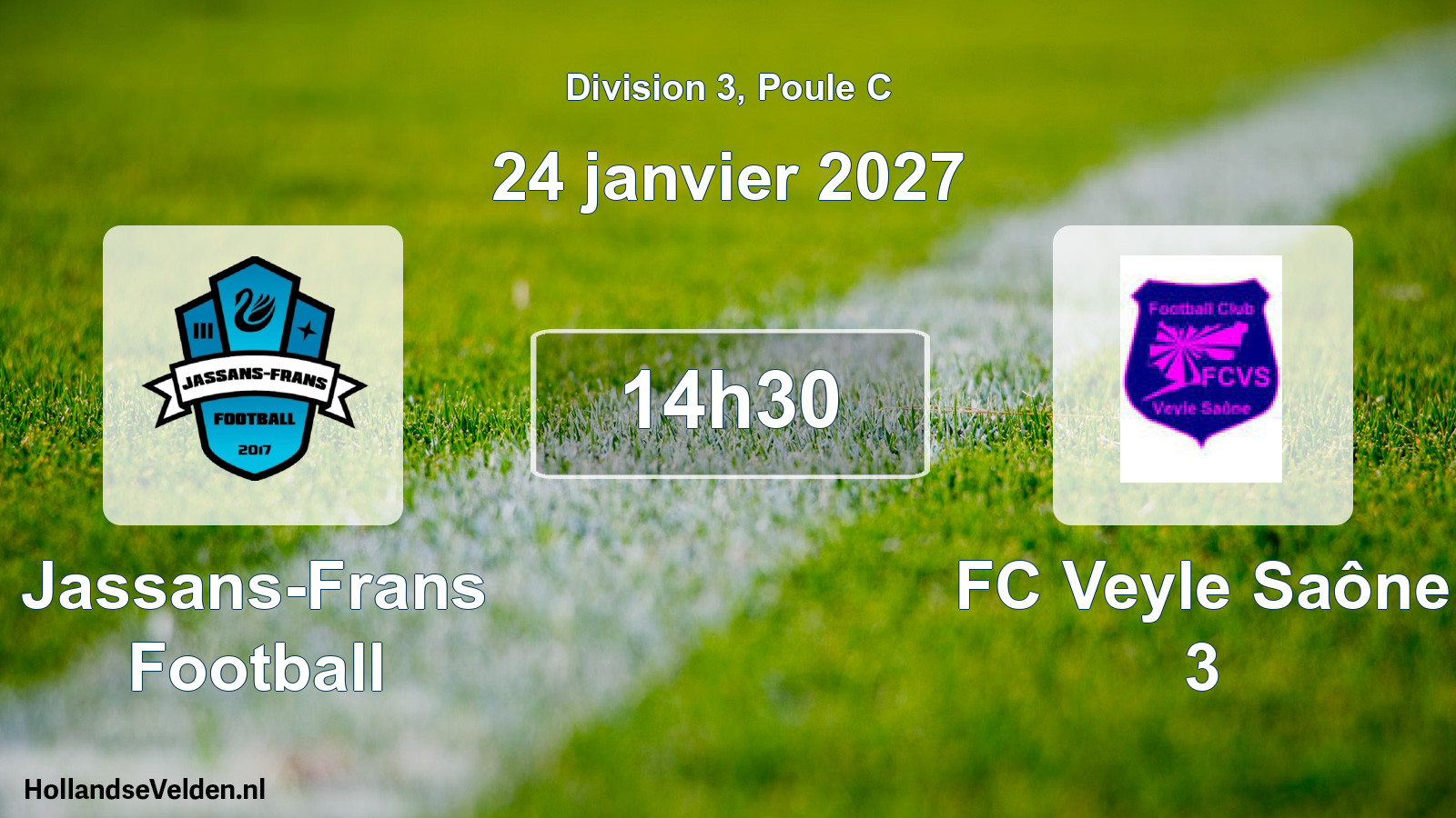 Scheduled Match: Jassans-Frans Football - FC Veyle Saône 3 (24 January 2027)