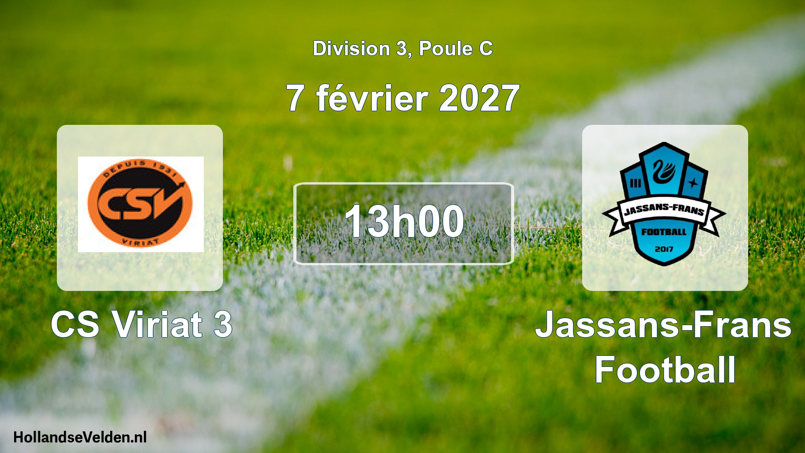 Match programmé: CS Viriat 3 - Jassans-Frans Football (7 février 2027)