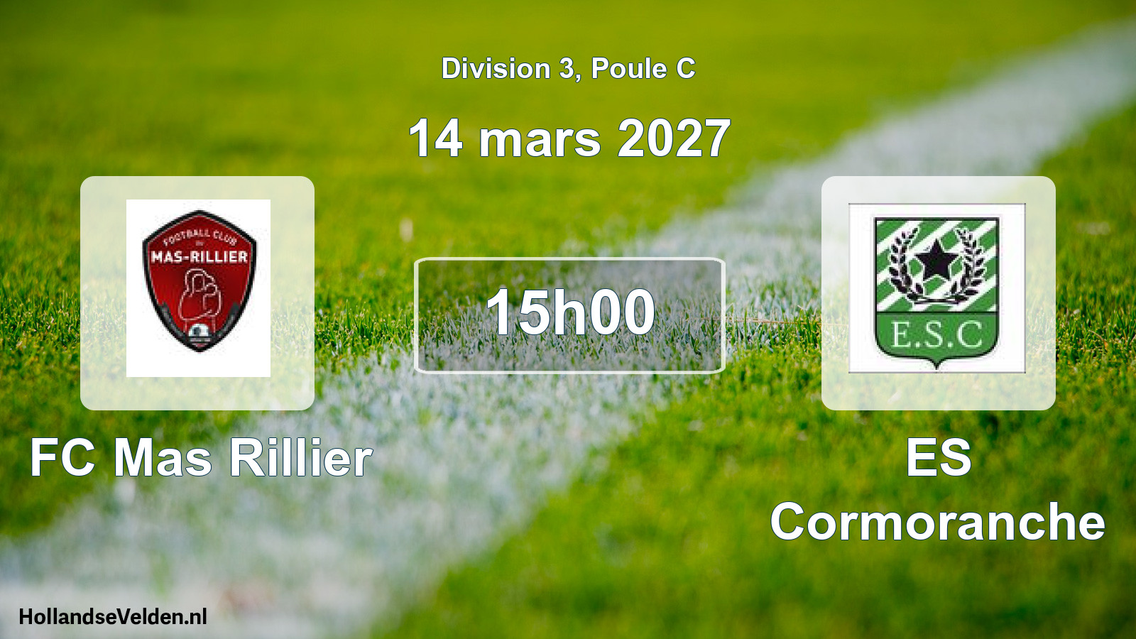 Match programmé: FC Mas Rillier - ES Cormoranche (14 mars 2027)
