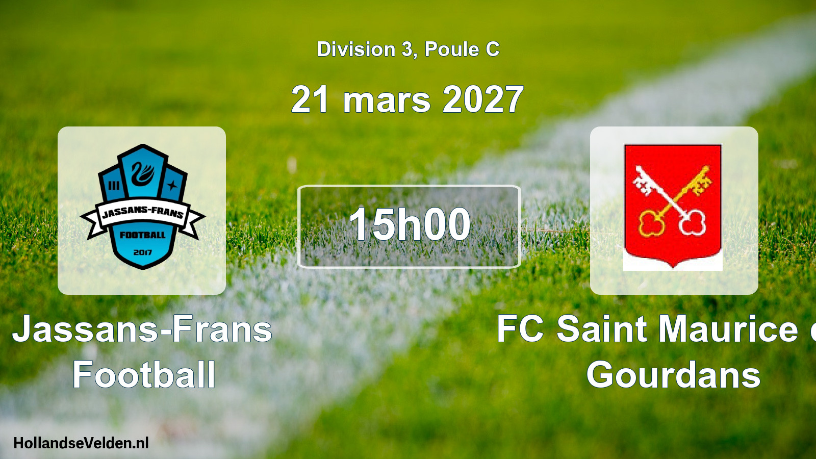 Match programmé: Jassans-Frans Football - FC Saint Maurice de Gourdans (21 mars 2027)