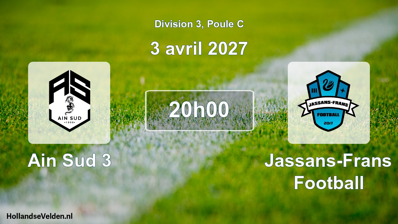 Match programmé: Ain Sud 3 - Jassans-Frans Football (3 avril 2027)