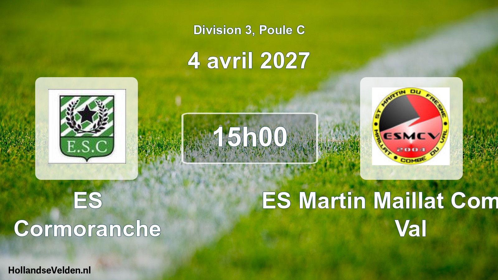 Match programmé: ES Cormoranche - ES Martin Maillat Combe du Val (4 avril 2027)
