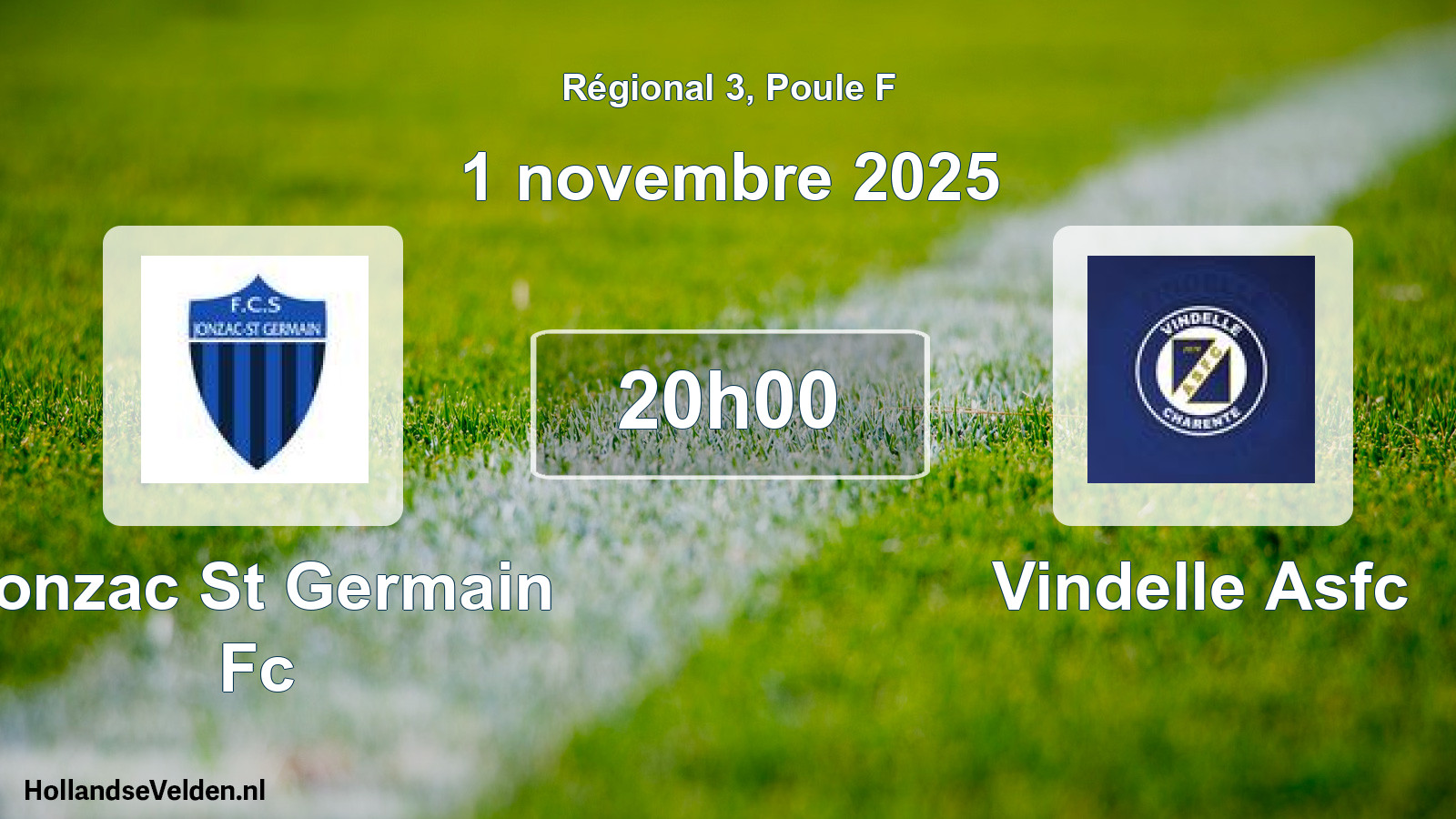 Geplande wedstrijd: Jonzac St Germain Fc - Vindelle Asfc (1 novembre 2025)