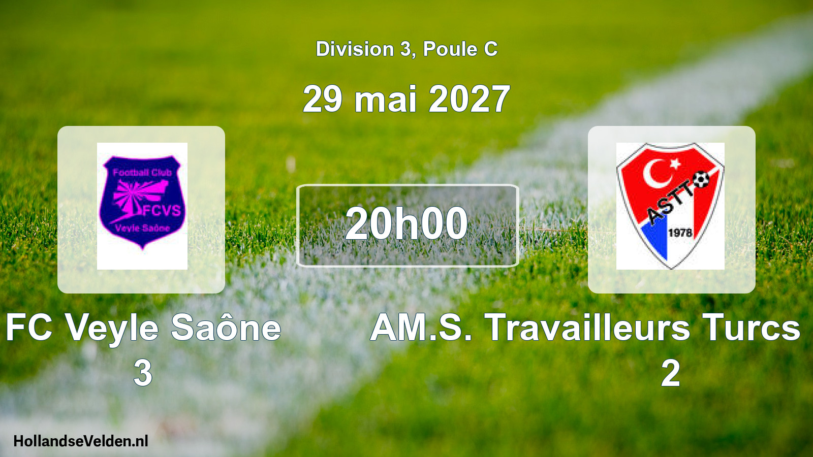 Match programmé: FC Veyle Saône 3 - AM.S. Travailleurs Turcs Oyonnax 2 (29 mai 2027)