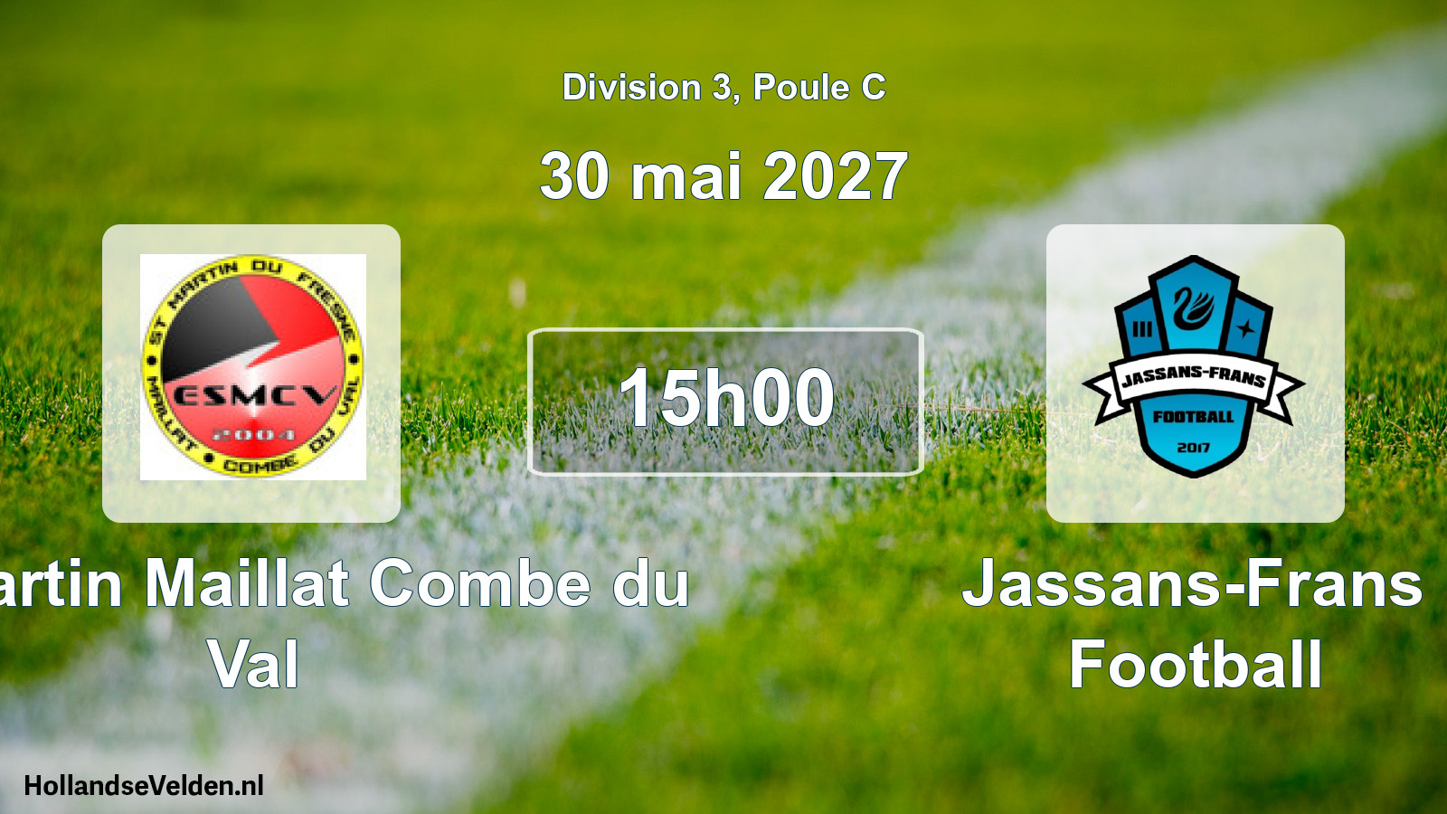 Match programmé: ES Martin Maillat Combe du Val - Jassans-Frans Football (30 mai 2027)