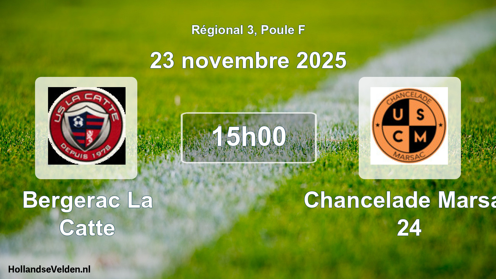 Geplande wedstrijd: Bergerac La Catte - Chancelade Marsac 24 (23 november 2025)