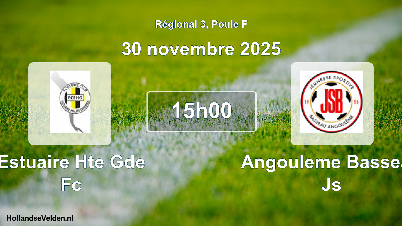 Scheduled Match: Estuaire Hte Gde Fc - Angouleme Basseau Js (30 November 2025)