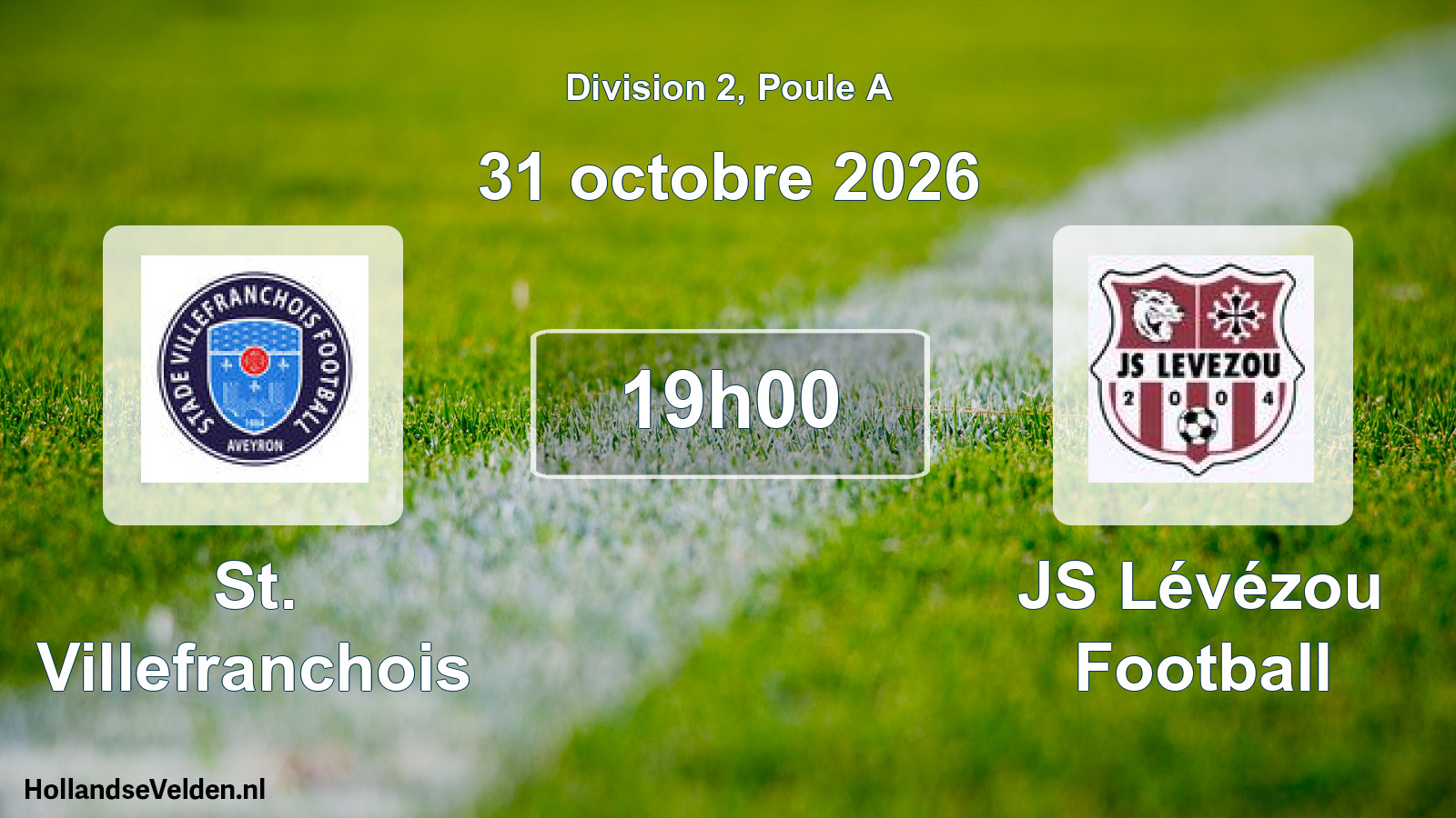 Match programmé: St. Villefranchois - JS Lévézou Football (31 octobre 2026)