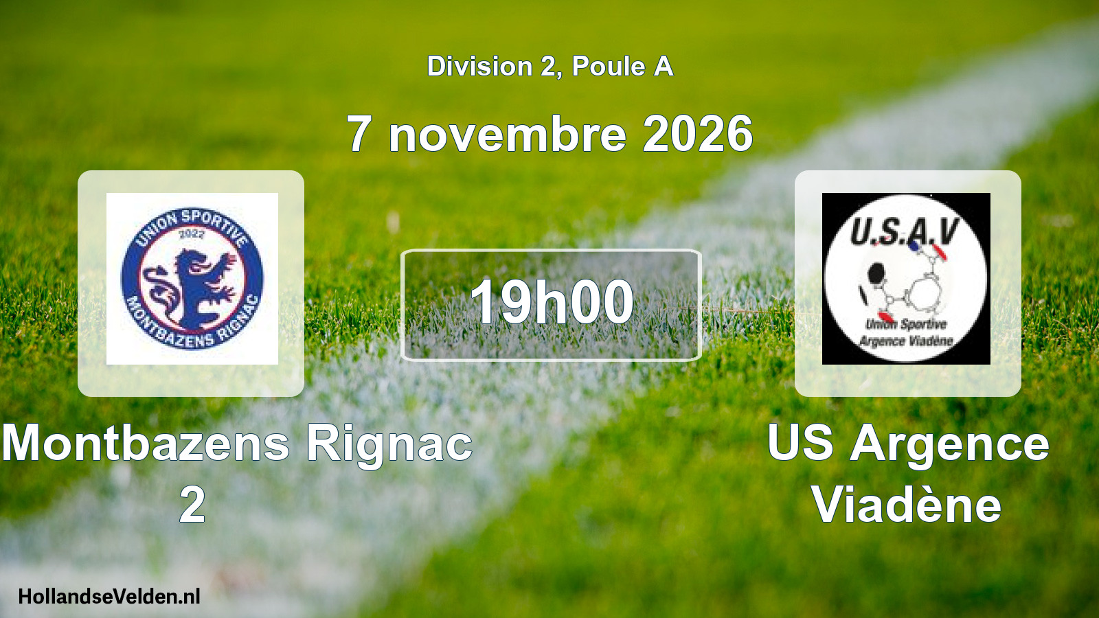 Match programmé: US Montbazens Rignac 2 - US Argence Viadène (7 novembre 2026)