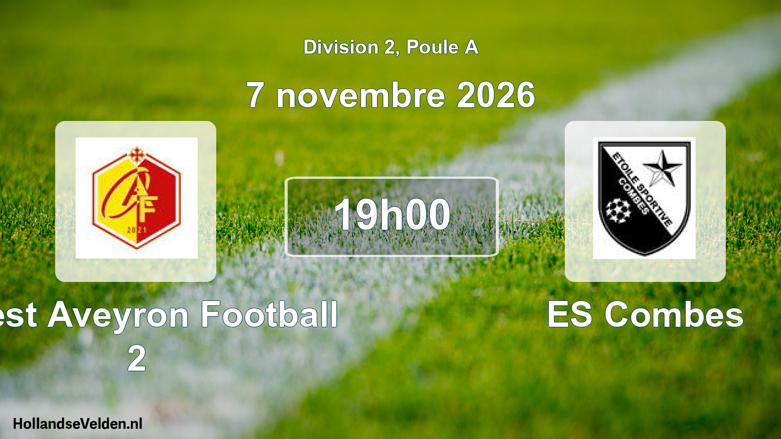 Match programmé: Ouest Aveyron Football 2 - ES Combes (7 novembre 2026)