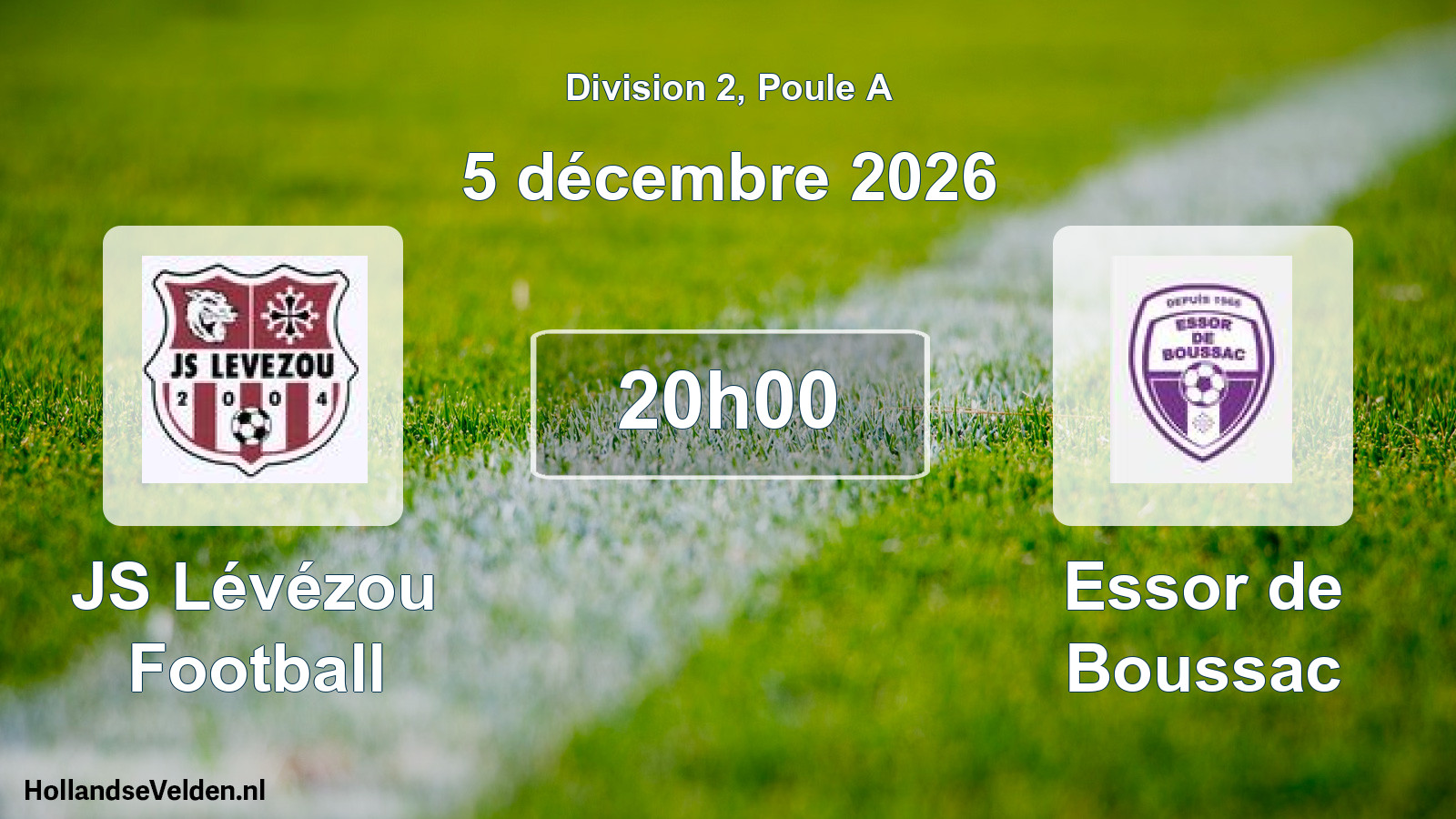 Match programmé: JS Lévézou Football - Essor de Boussac (5 décembre 2026)