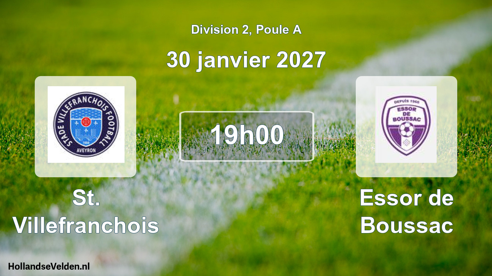 Geplande wedstrijd: St. Villefranchois - Essor de Boussac (30 januari 2027)