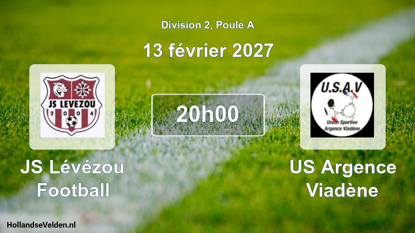 Match programmé: JS Lévézou Football - US Argence Viadène (13 février 2027)
