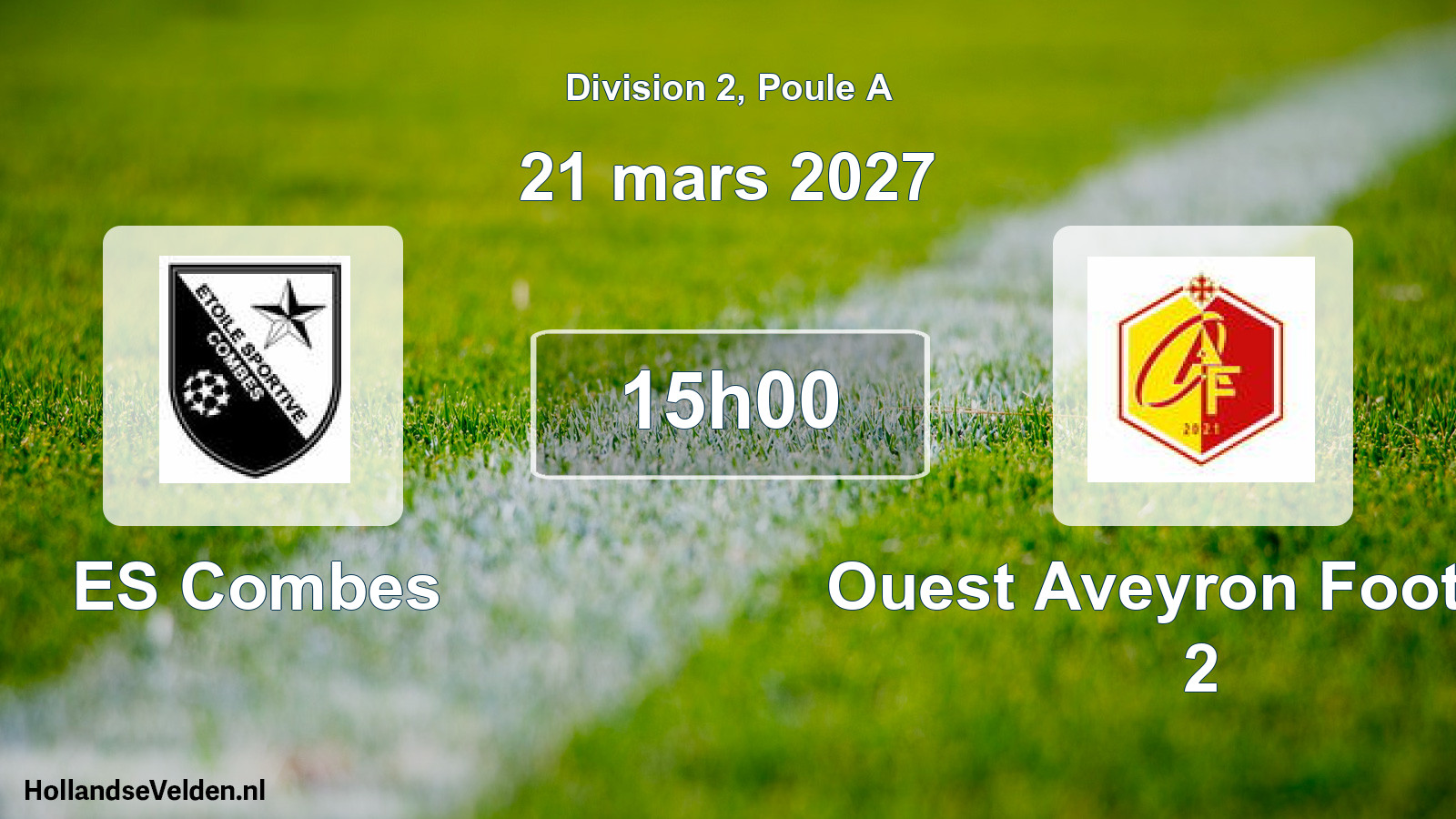 Match programmé: ES Combes - Ouest Aveyron Football 2 (21 mars 2027)