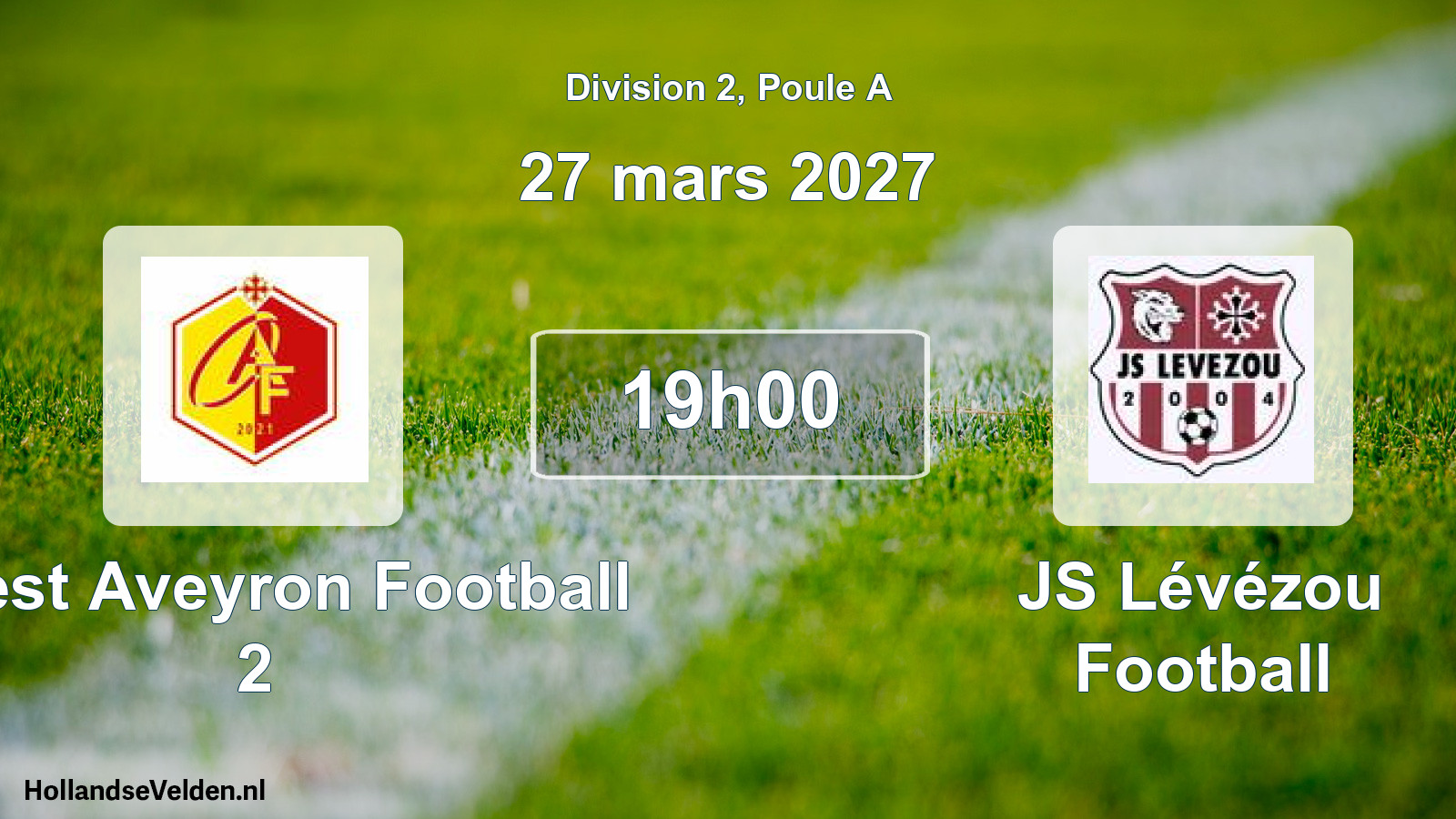 Match programmé: Ouest Aveyron Football 2 - JS Lévézou Football (27 mars 2027)