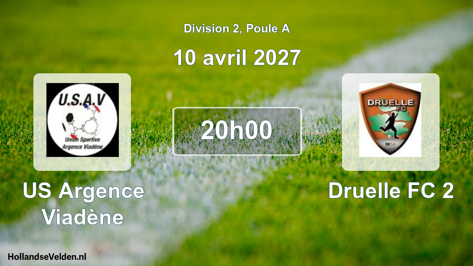 Match programmé: US Argence Viadène - Druelle FC 2 (10 avril 2027)