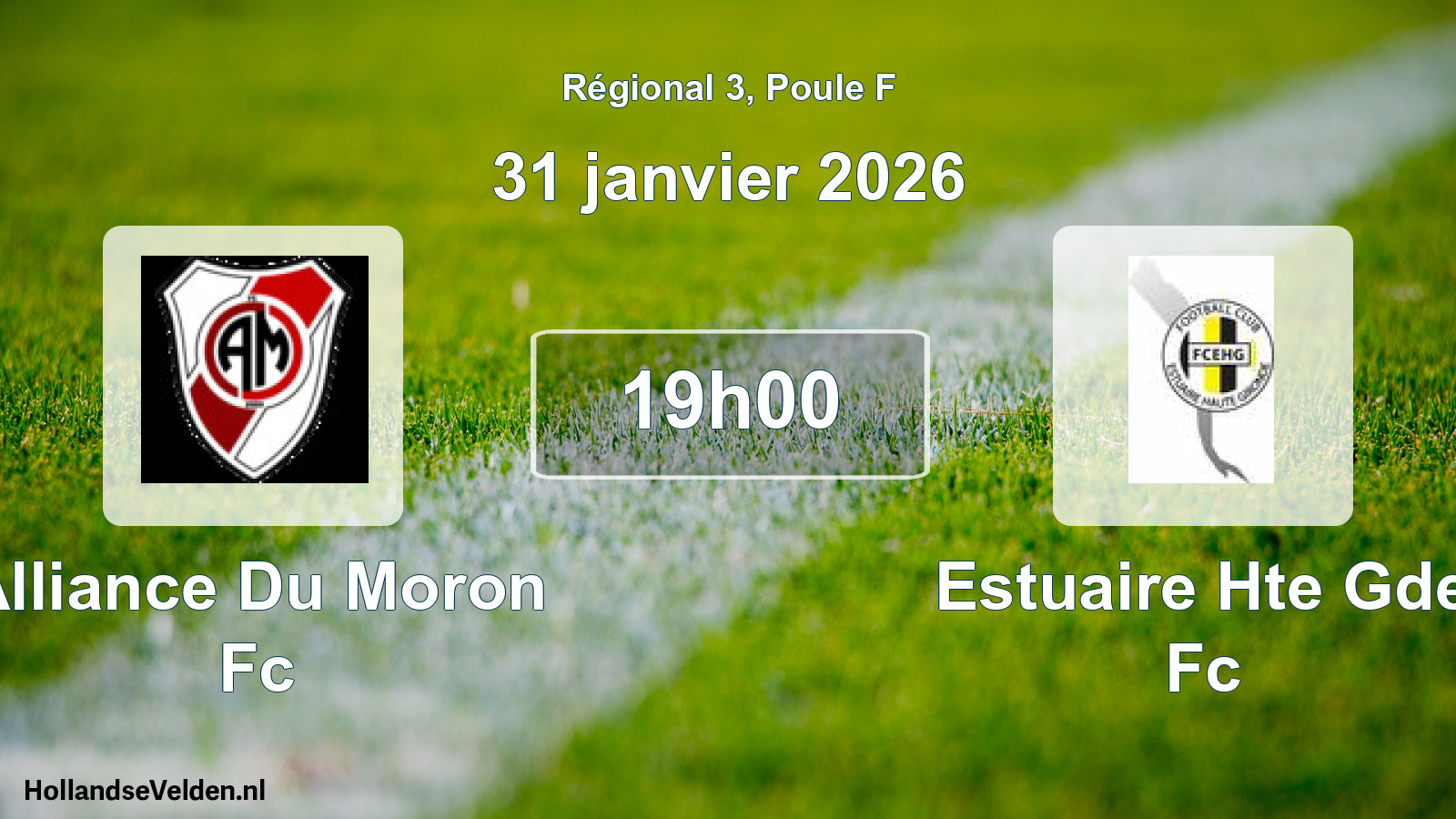 Geplande wedstrijd: Alliance Du Moron Fc - Estuaire Hte Gde Fc (31 januari 2026)