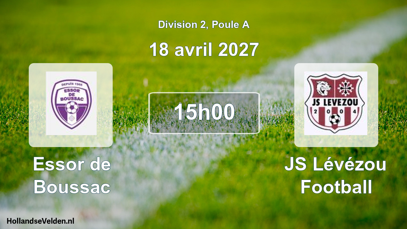 Match programmé: Essor de Boussac - JS Lévézou Football (18 avril 2027)