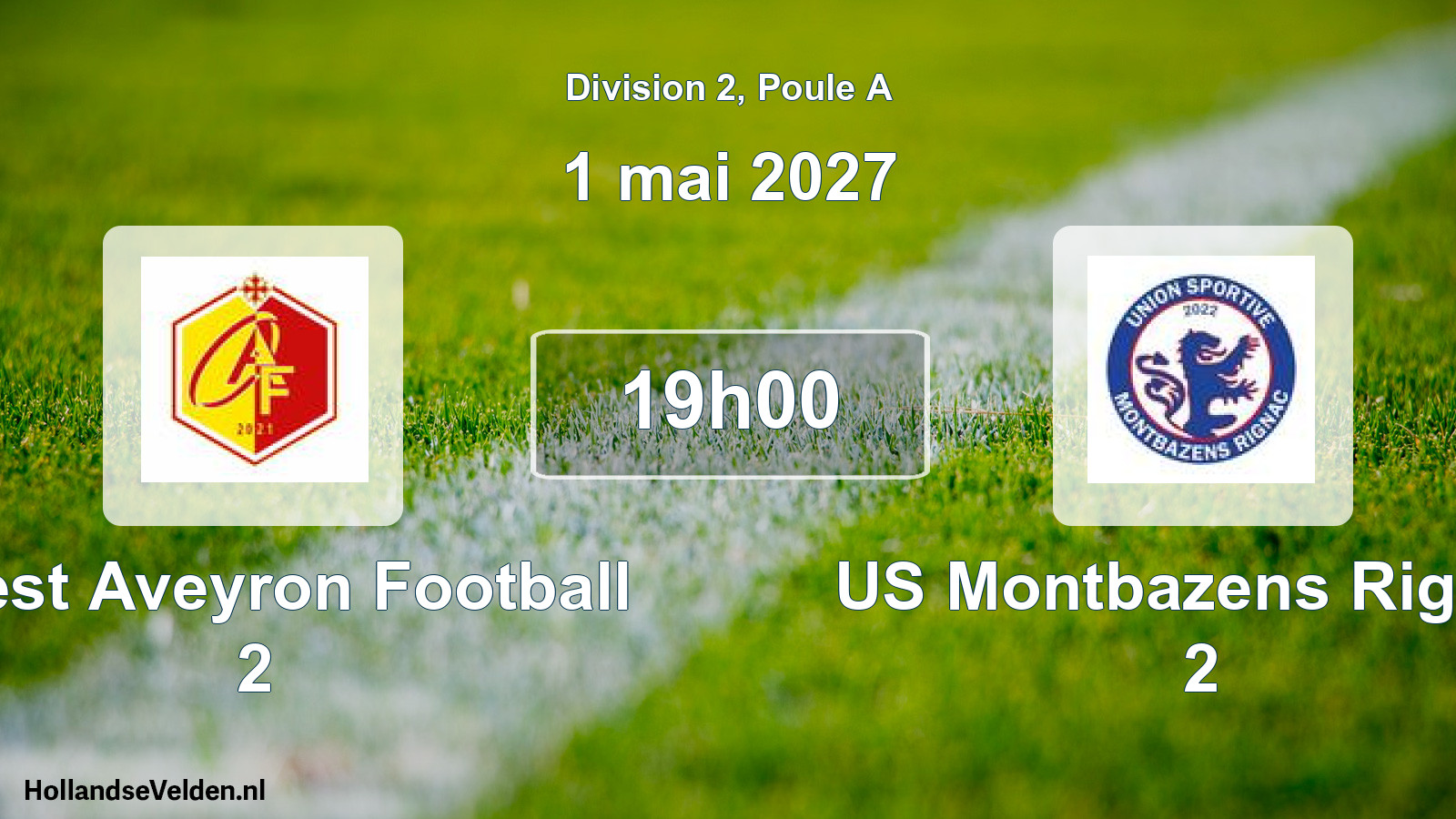 Match programmé: Ouest Aveyron Football 2 - US Montbazens Rignac 2 (1 mai 2027)