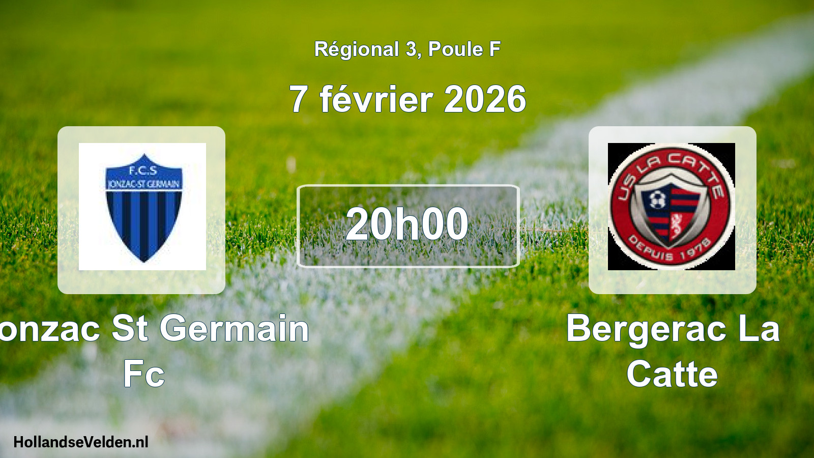Scheduled Match: Jonzac St Germain Fc - Bergerac La Catte (7 February 2026)