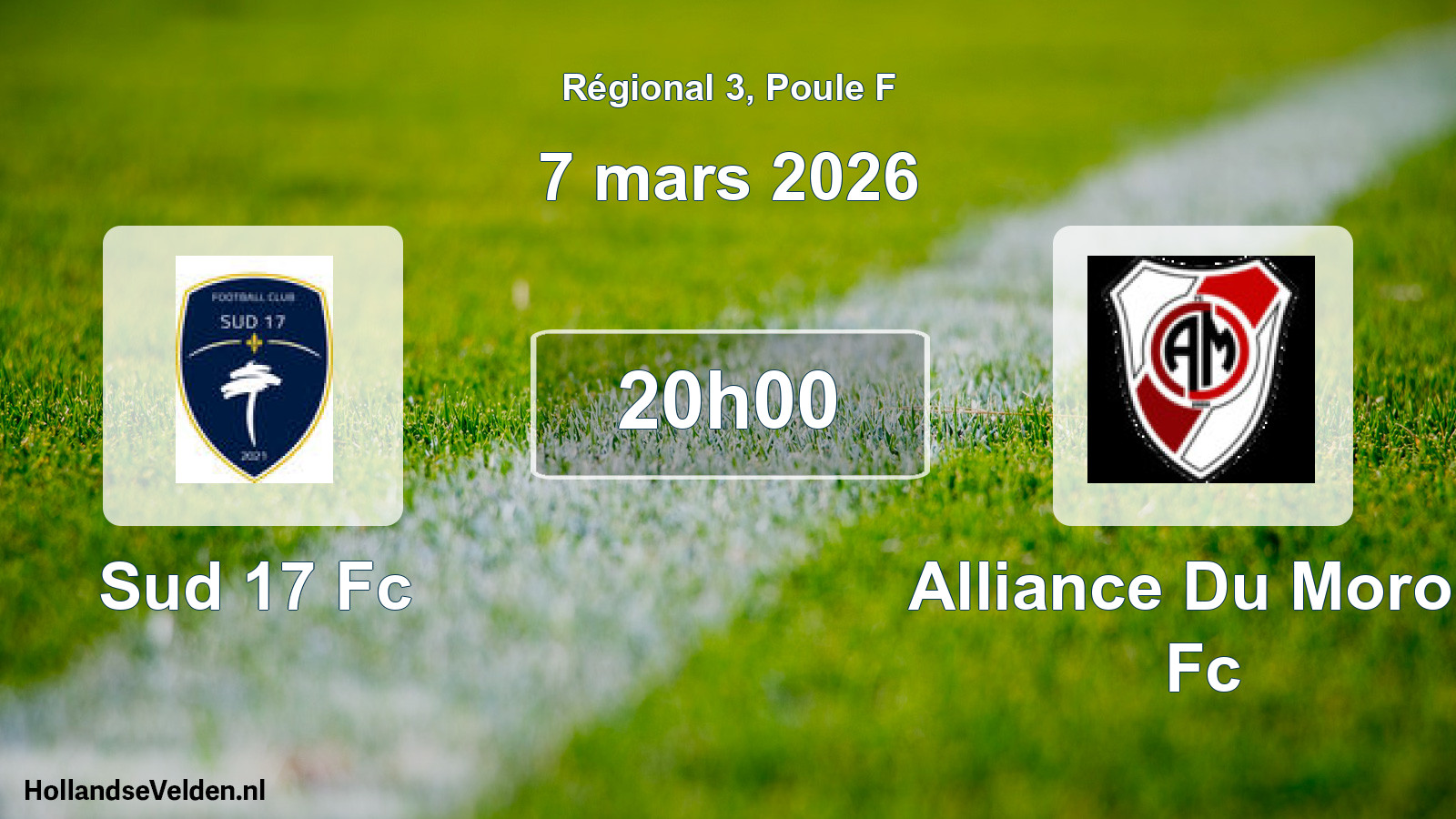 Scheduled Match: Sud 17 Fc - Alliance Du Moron Fc (7 March 2026)