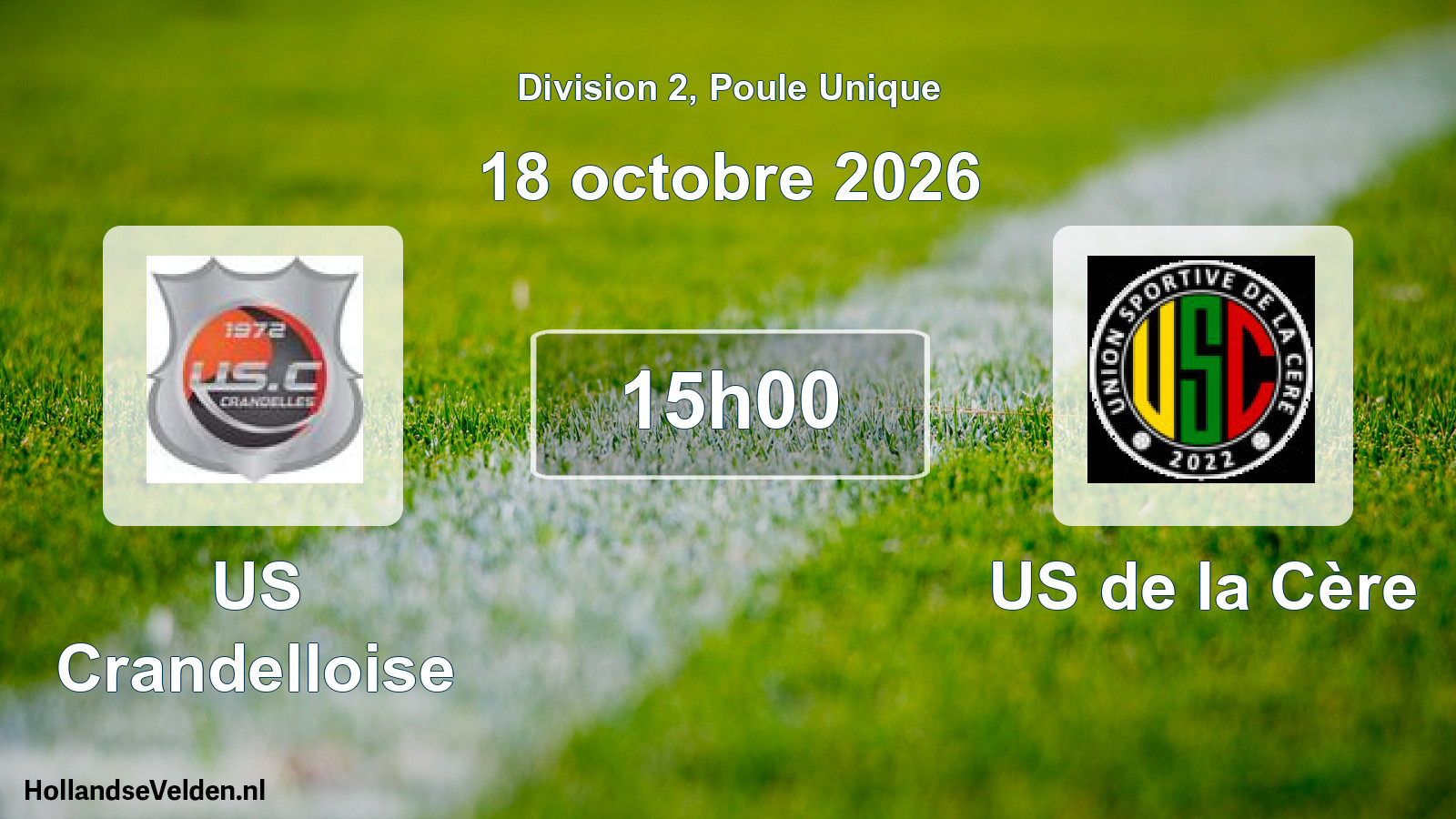 Match programmé: US Crandelloise - US de la Cère (18 octobre 2026)