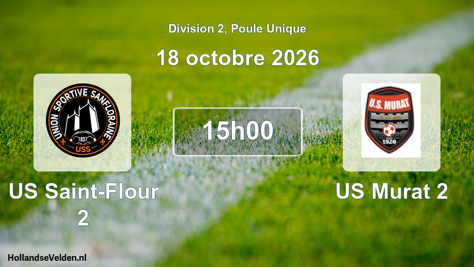 Match programmé: US Saint-Flour 2 - US Murat 2 (18 octobre 2026)