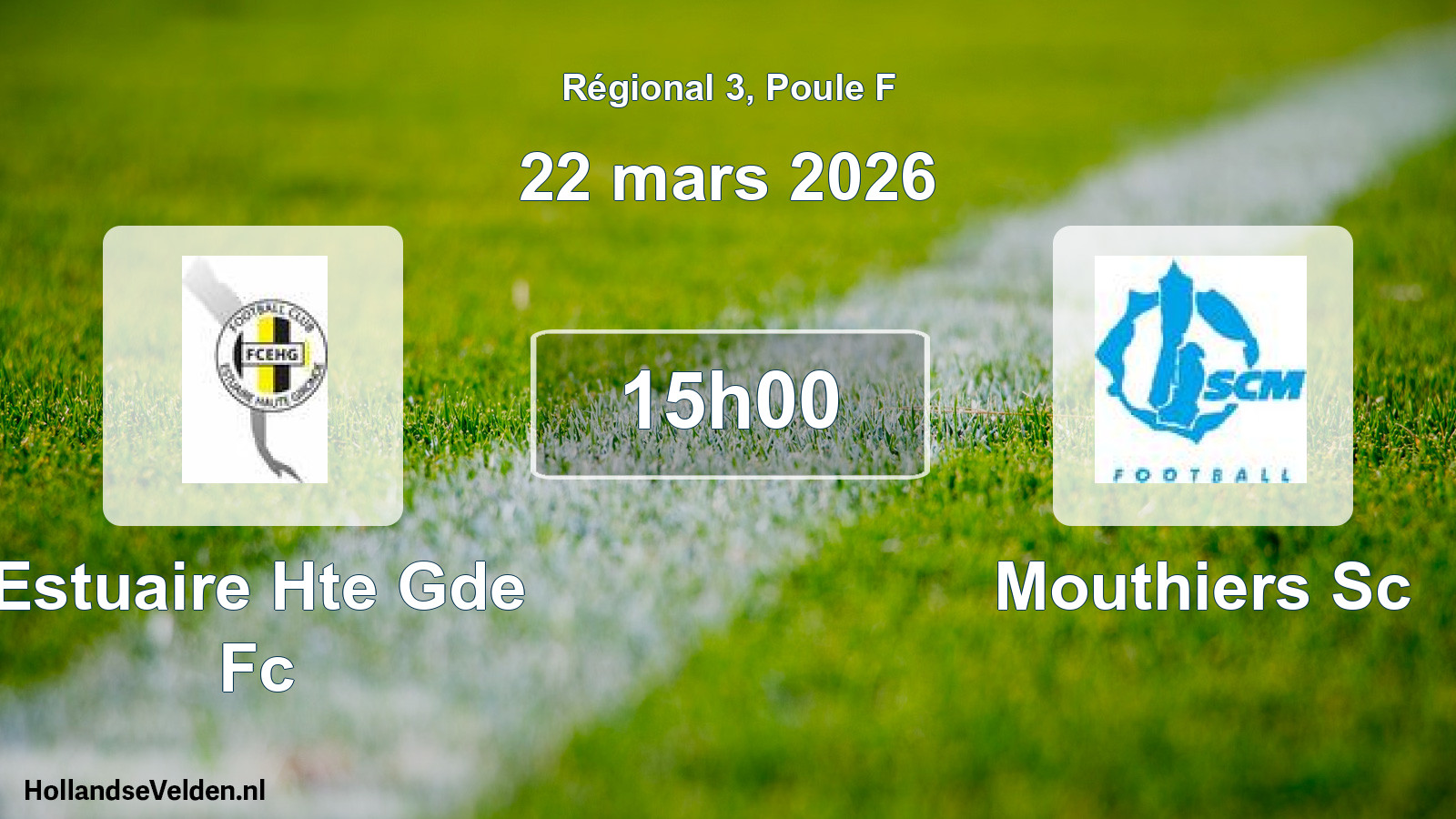 Scheduled Match: Estuaire Hte Gde Fc - Mouthiers Sc (22 March 2026)