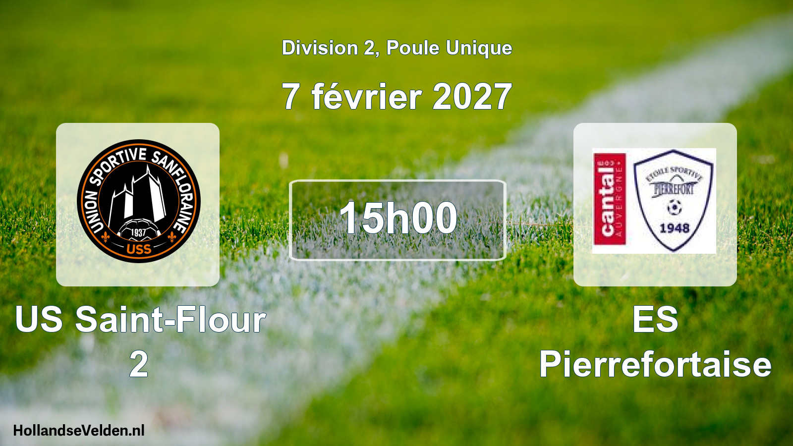 Match programmé: US Saint-Flour 2 - ES Pierrefortaise (7 février 2027)
